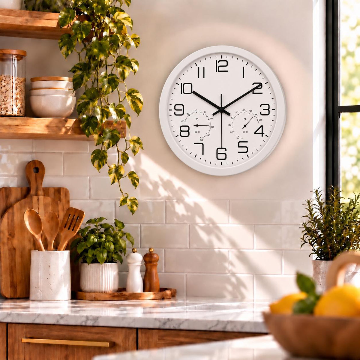 Horloge Murale Moderne Plastique Acrylique | White Chrono