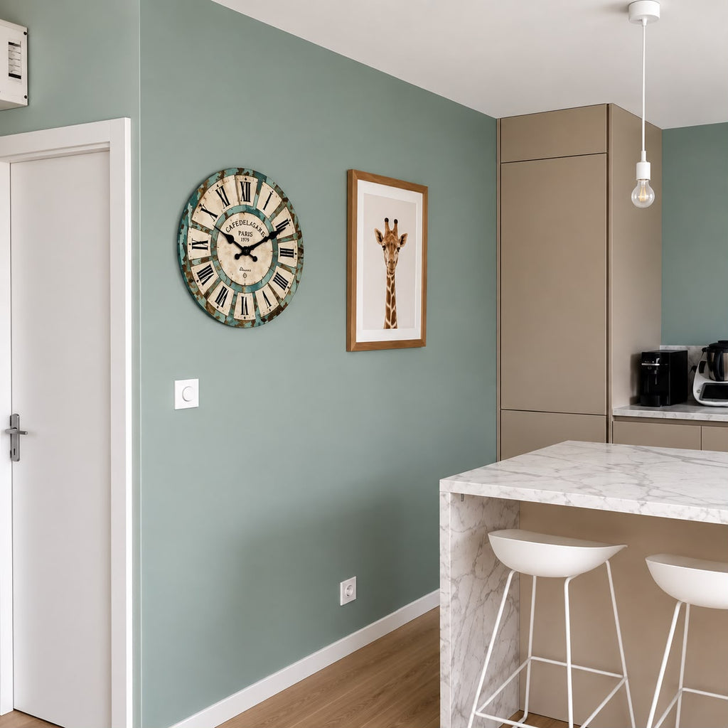 Horloge Murale Vintage Bois | Café de la gare