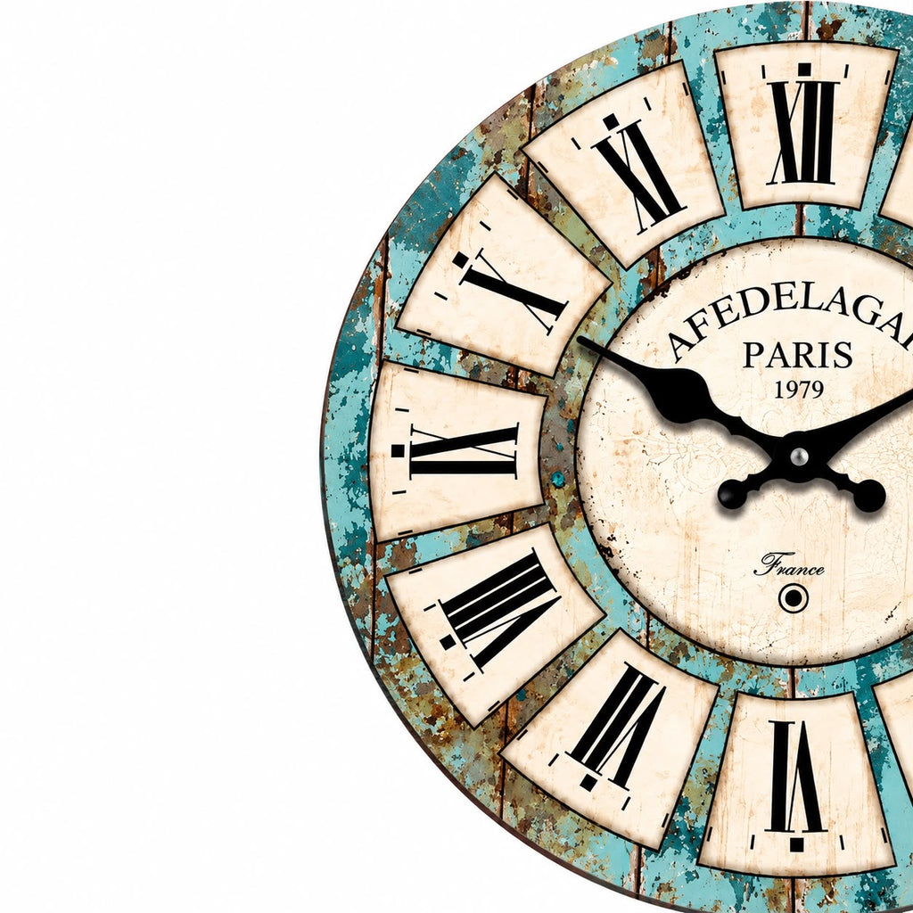 Horloge Murale Vintage Bois | Café de la gare