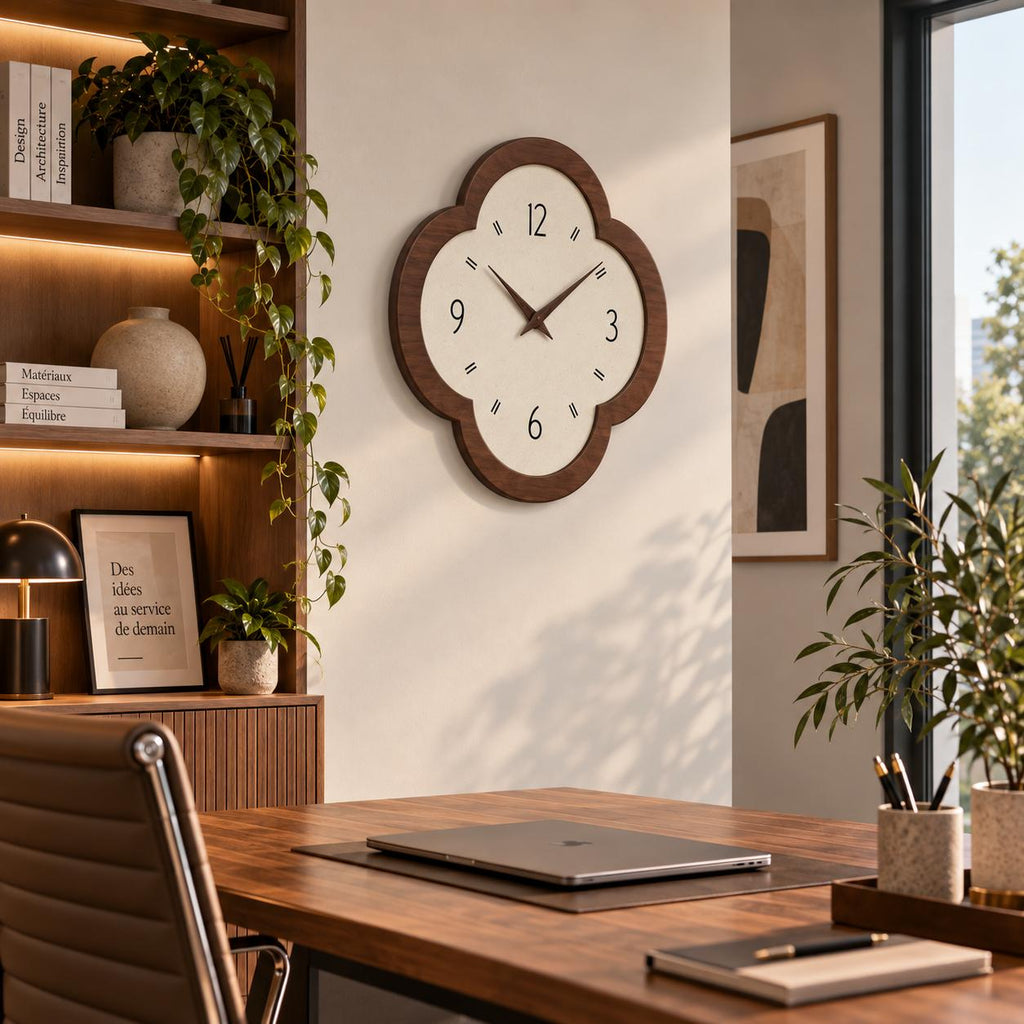 Horloge Murale Vintage Bois | Clover