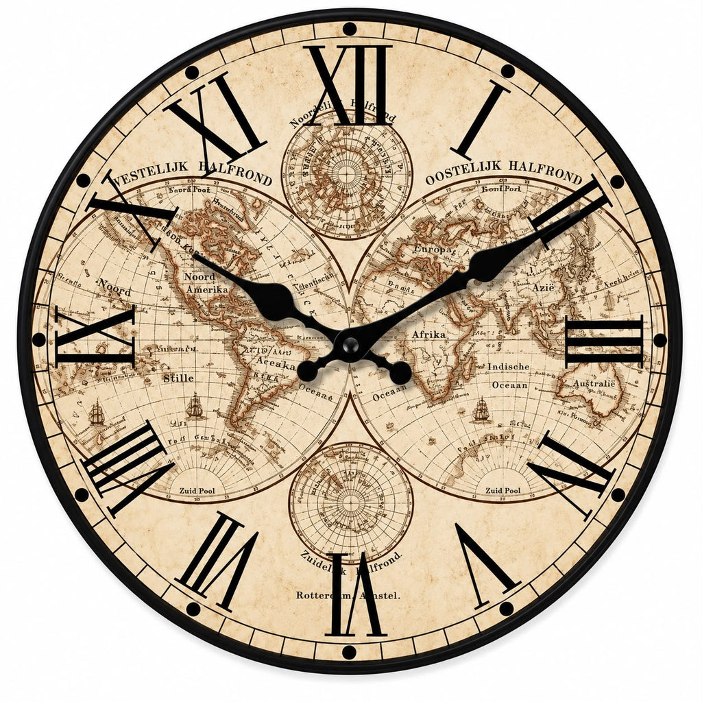 Horloge Murale Vintage Bois | Explorateurs