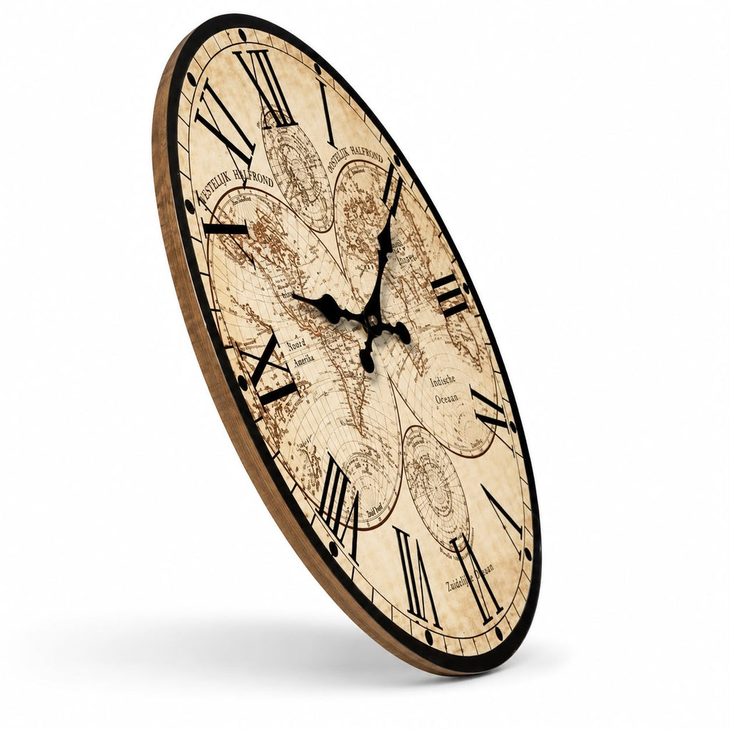 Horloge Murale Vintage Bois | Explorateurs
