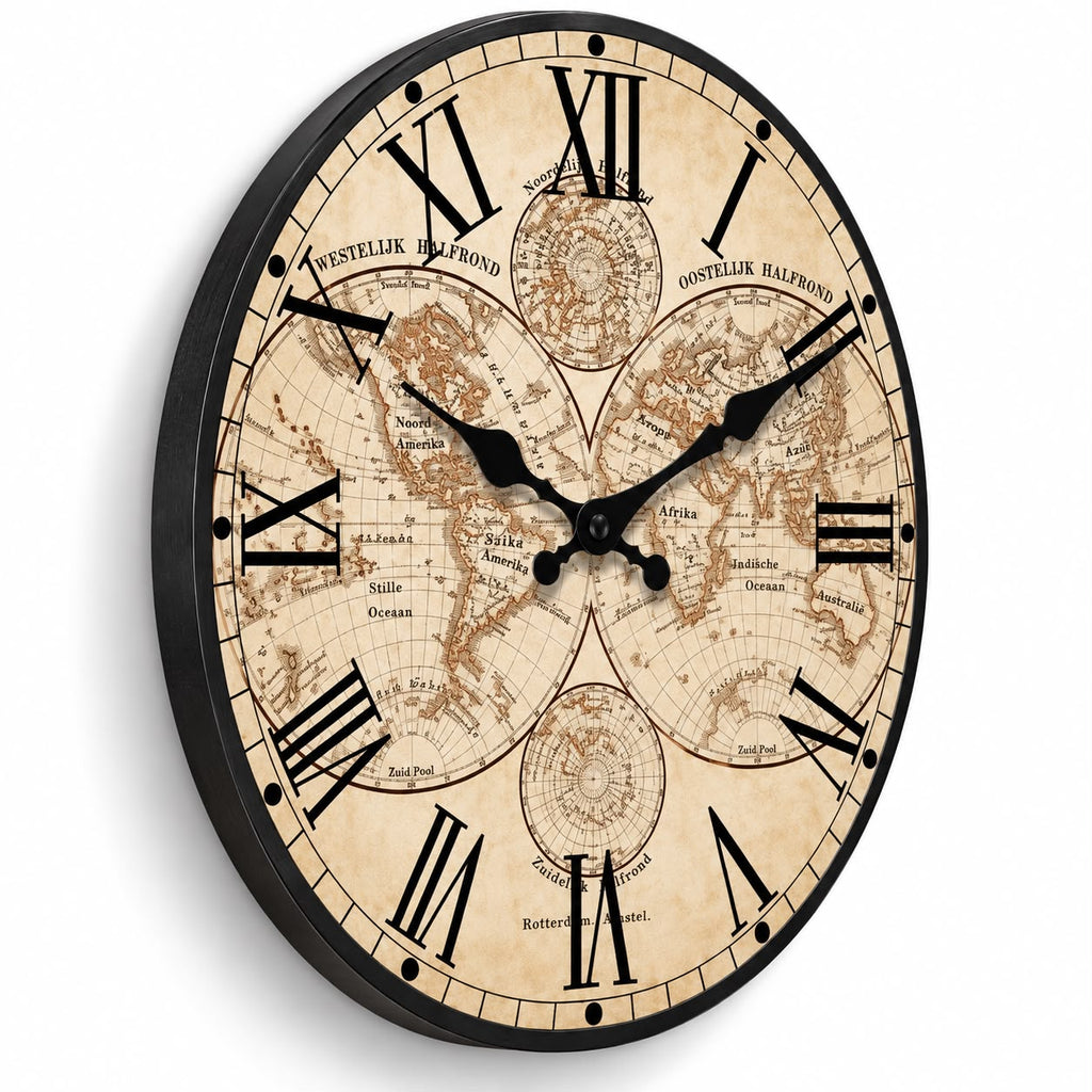Horloge Murale Vintage Bois | Explorateurs