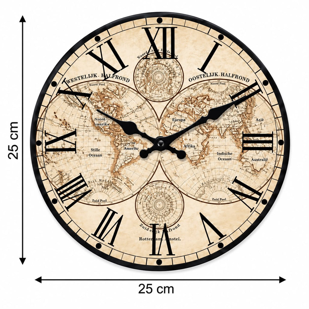 Horloge Murale Vintage Bois | Explorateurs