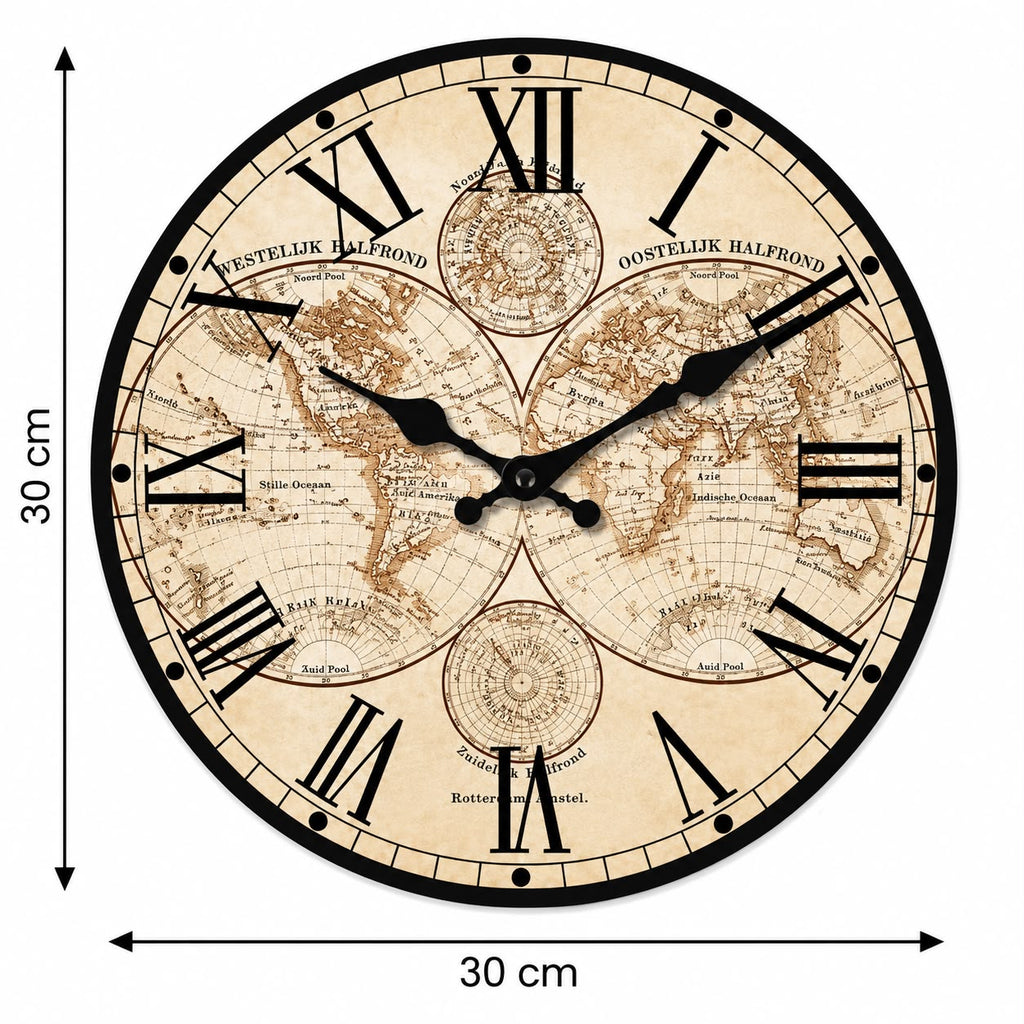 Horloge Murale Vintage Bois | Explorateurs