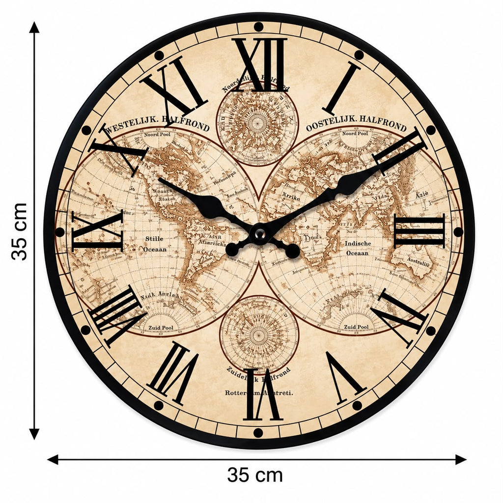 Horloge Murale Vintage Bois | Explorateurs