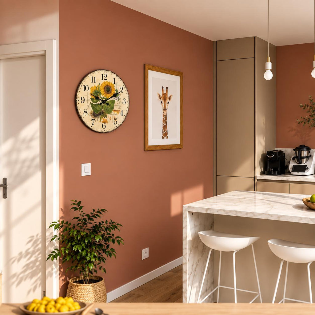 Horloge Murale Vintage Bois | Tournesol