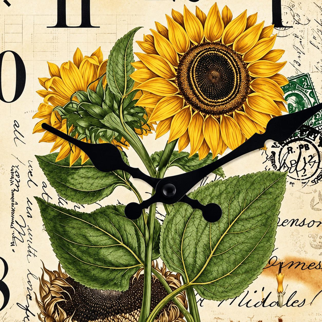 Horloge Murale Vintage Bois | Tournesol