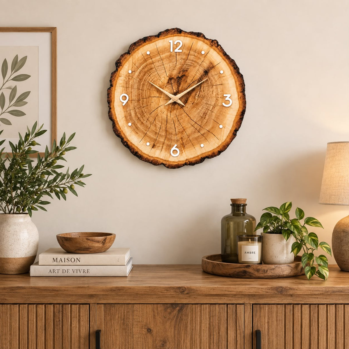 Horloge Murale Design Bois | Séquoia