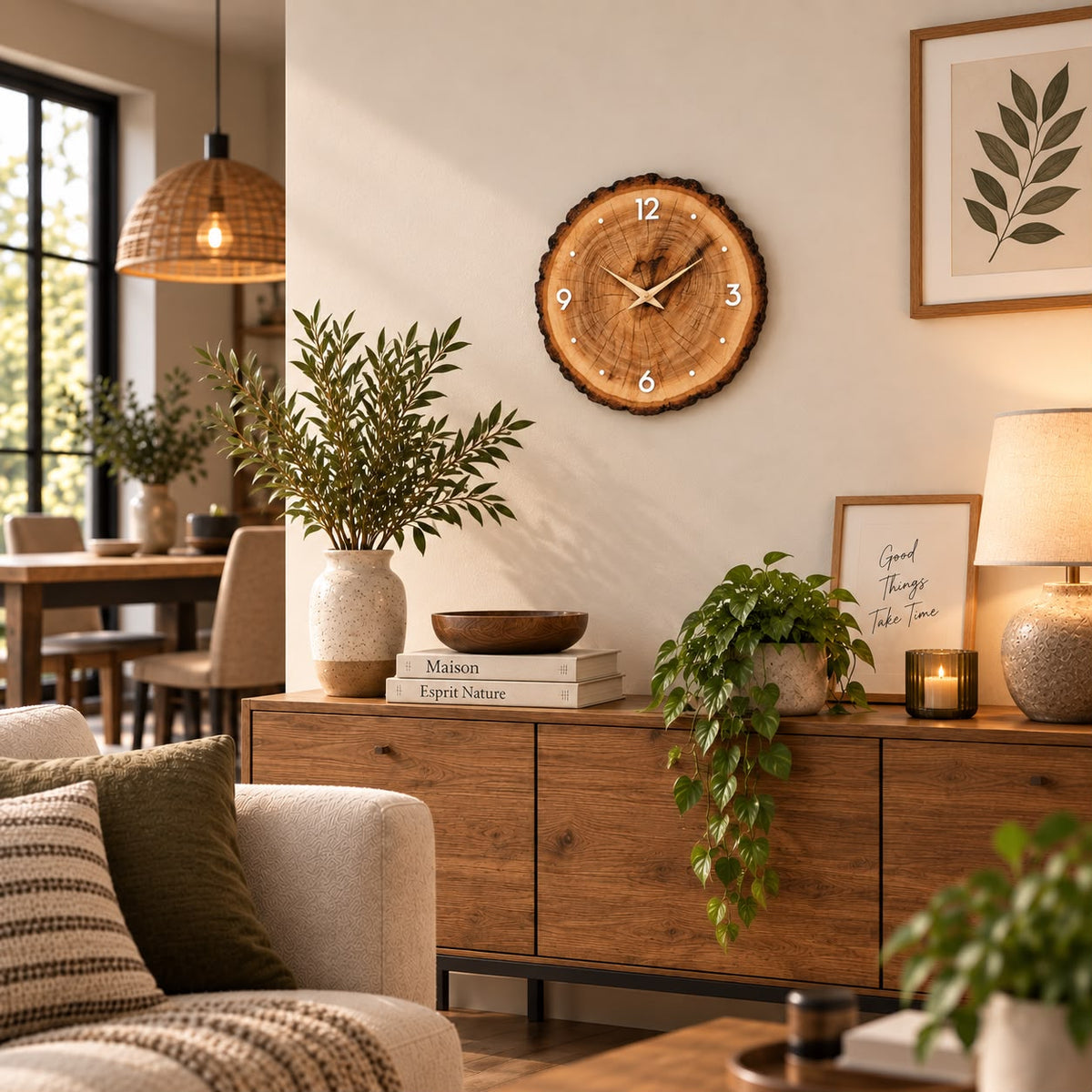 Horloge Murale Design Bois | Séquoia