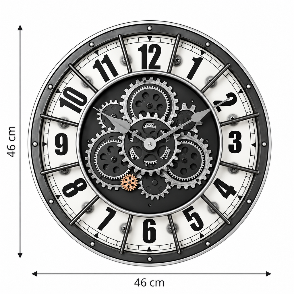 Horloge Murale Vintage Acrylique | Mechanic