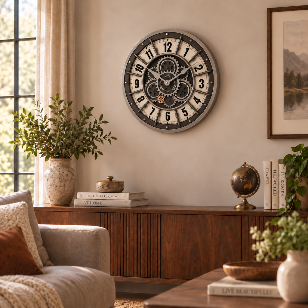 Horloge Murale Vintage Acrylique | Mechanic